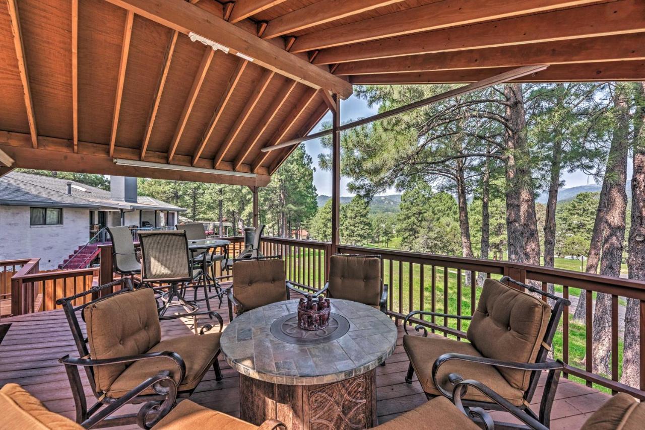 Cozy Ruidoso Cabin With Private Hot Tub And Large Deck Exterior foto