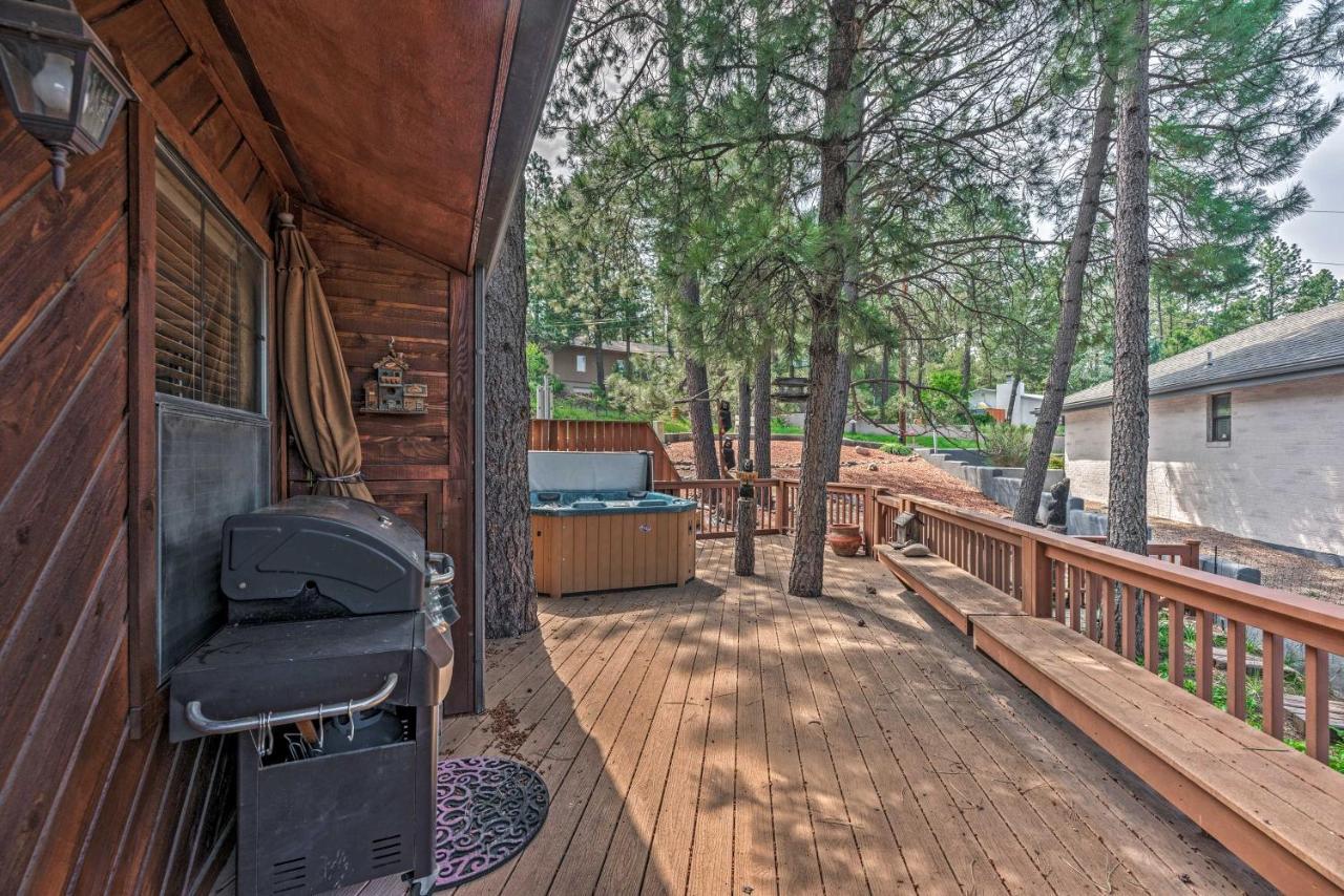 Cozy Ruidoso Cabin With Private Hot Tub And Large Deck Exterior foto